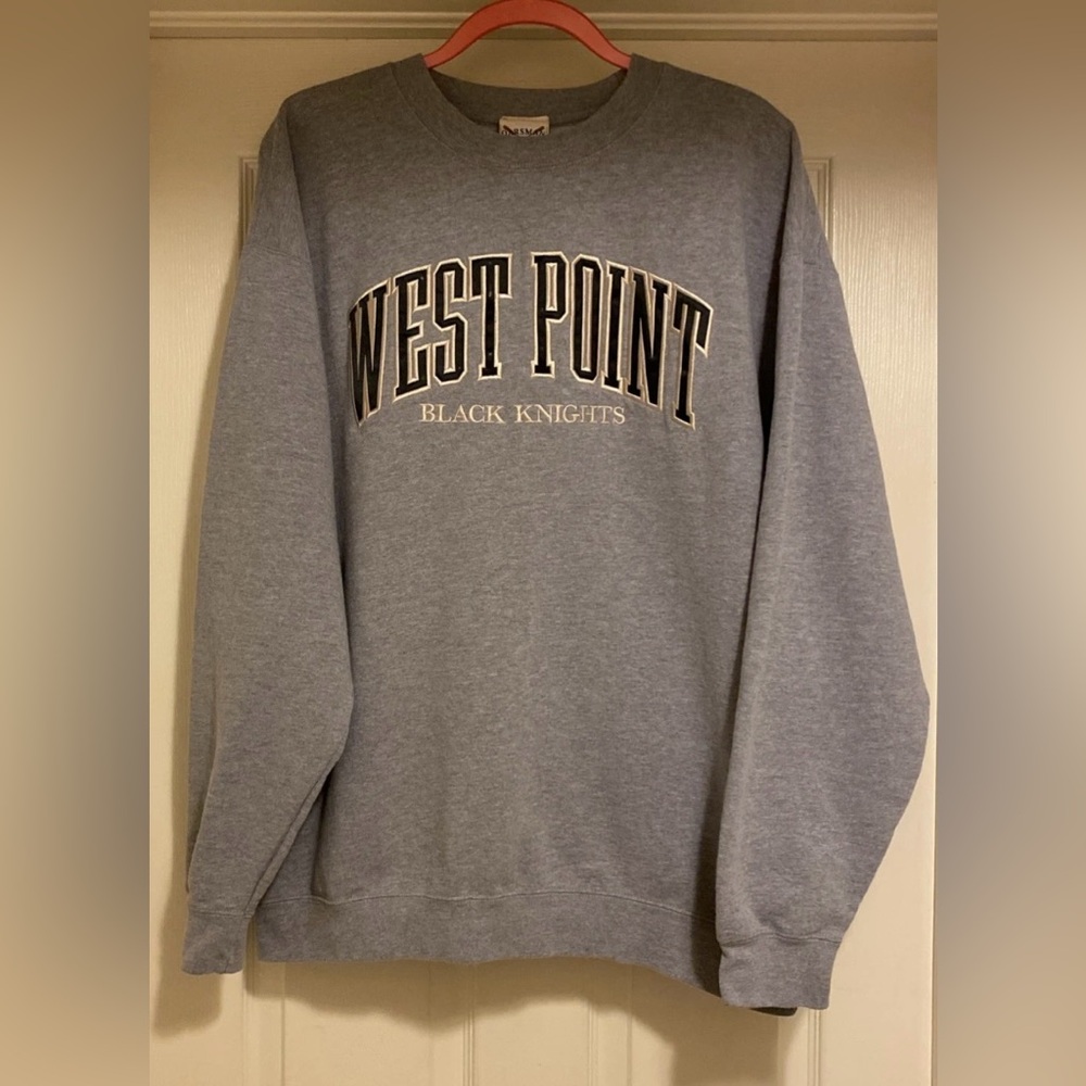 Vtg West Point Embroidered Gray Sweatshirt XL
